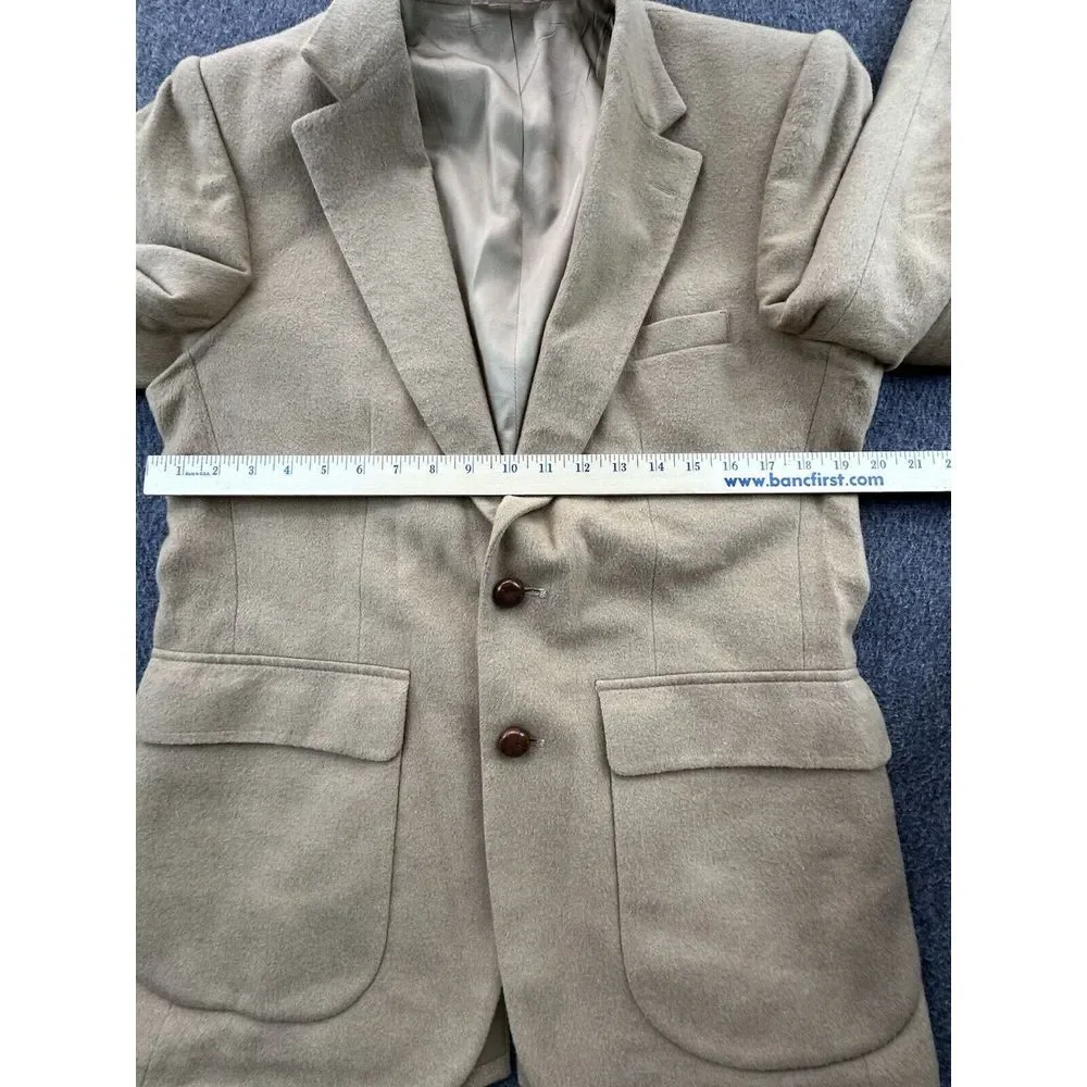 Stafford Blazer Men 39 Tan Fleece Lined Pockets Jacket Sports Coat‎ Business